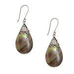 Abalone and Sterling Silver Drop Earrings