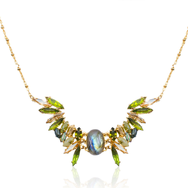 Stunning Abalone and Crystal Necklace by AMARO