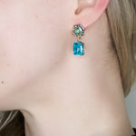 Sparkling Blue Crystal Posts by AMARO