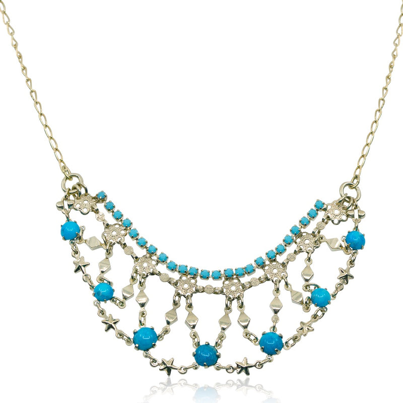 Chain and Turquoise Stone Necklace by AMARO