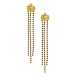 Golden Cascade Crystal Earrings by AMARO