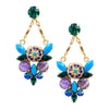 "Goddess Kali" Amethyst and Turquoise Pendant Earrings by AMARO