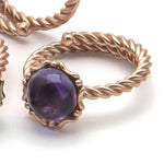 Stunning Amethyst Cabochon Adjustable Ring