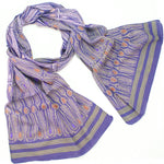 Hand Block Printed Scarf - Amethyst Batik