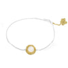 Gold Hand Crocheted and Pearl Bracelet by Atelier Godolé