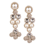 Silver and Pearl Drop Earrings by Atelier Godolé