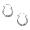 Balinese Filigree Silver Hoop Earrings