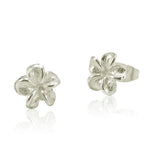 Frangipani Sterling Silver Post Earrings