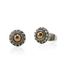 Balinese Sterling Silver and Gold Post Earrings