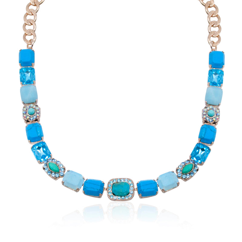 Blue Ocean Gemstone Necklace by AMARO