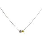 Box and Ball Sterling Silver Chain Necklace