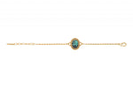 Green Anyolite Gold Pendant Bracelet by Satellite Paris