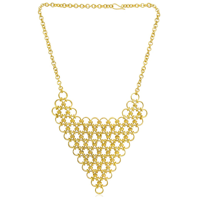 Chainlink Bib Statement Necklace