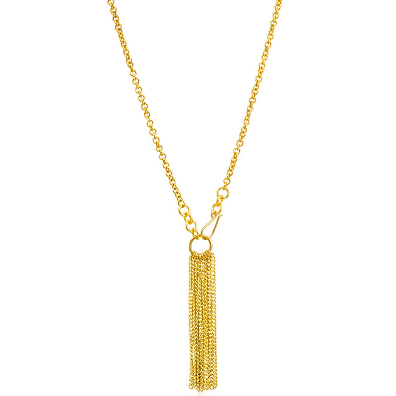 Brass Tassel Chain Necklace