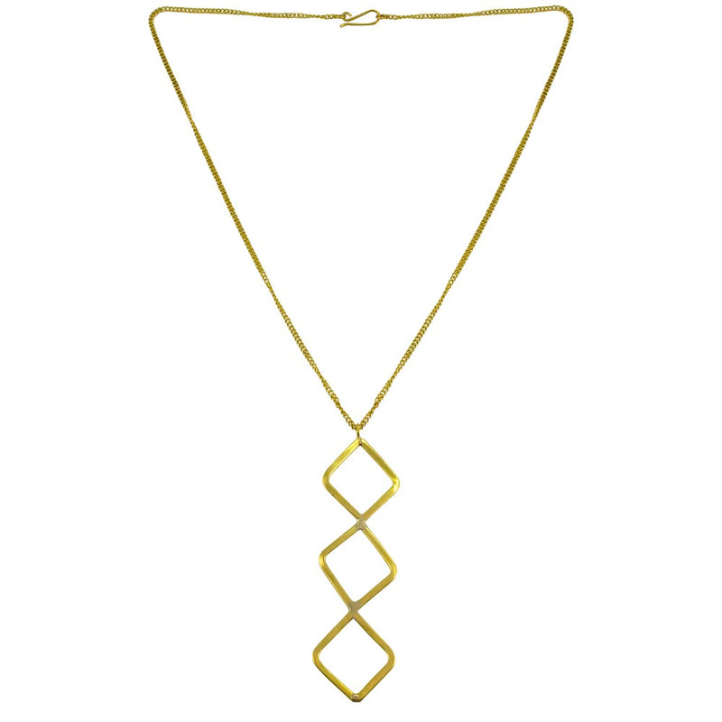 Triple Diamond Necklace - Long