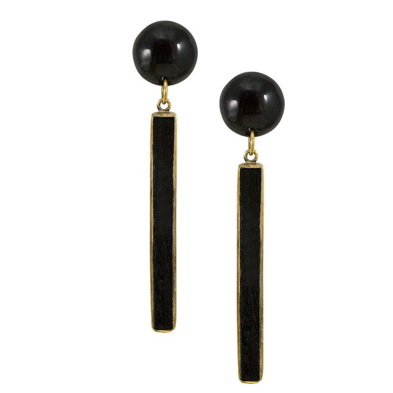Radi Brass and Horn Earrings