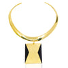 Zohali Brass and Horn Choker Necklace
