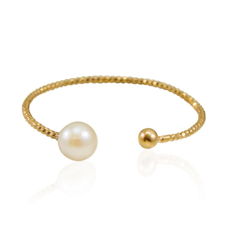 Elegant Open Pearl Ring by Cécile Boccara
