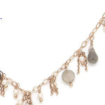 Enchanting Natural Pearl and Moonstone Choker Necklace