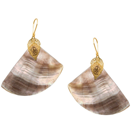 Mother of Pearl Drop Pendant Earrings