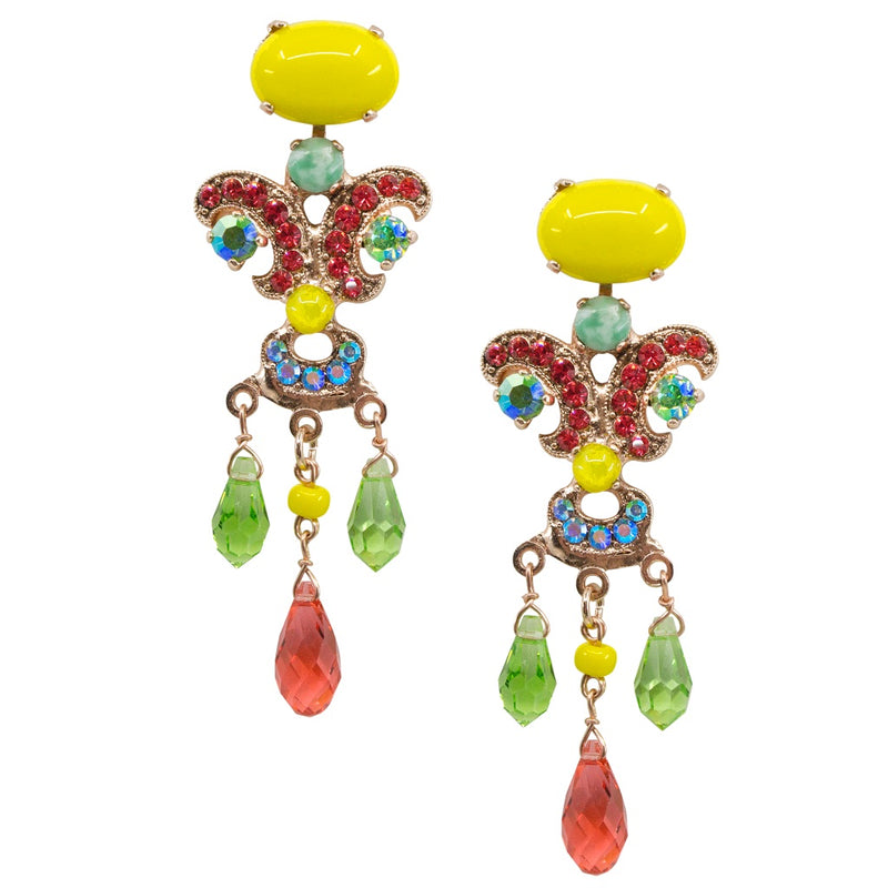 Colorful Crystal Post Earrings by AMARO