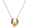 *LIMITED EDITION* Swarovski Crescent and Cream Flower Pendant Necklace by Eric et Lydie