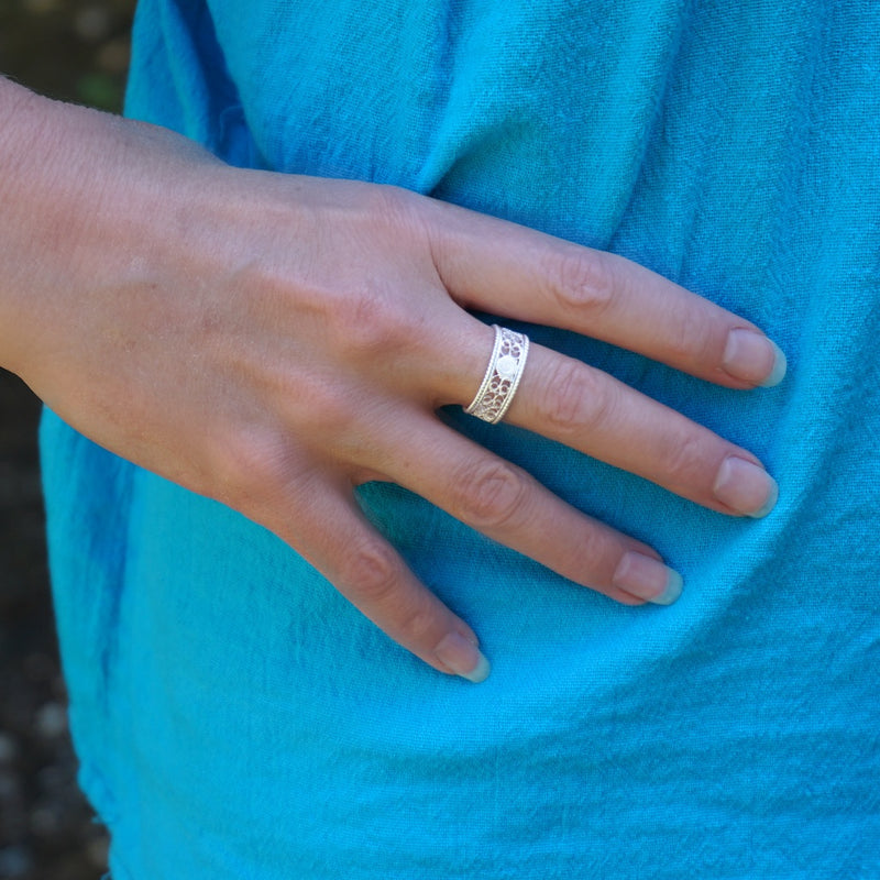 Sterling Silver Filigree Ring JJ Caprices