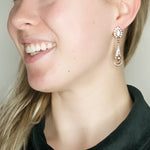 Crystal Drop Post Earrings by AMARO