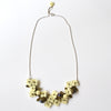Elaborate Hand Crocheted Flower and Pearl Necklace - Ivory