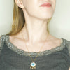 Mother of Pearl Evil Eye Pendant Necklace