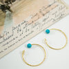 Open Turquoise Hoop Earrings by Cécile Boccara