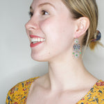 Sterling Silver Frida Kahlo Filigree Earrings with Turquoise Beads