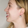 Mother of Pearl and Swarovski Crystal Pendant Earrings by AMARO
