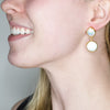 Gold Turkish Cultured Pearl Drop Earrings