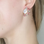 Spikey Mother of Pearl Earrings by AMARO