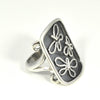 .950 Sterling Silver Flying Butterflies Ring