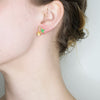 Green Sparrow Flower Earrings by Eric et Lydie