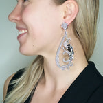 Dramatic Crystal Statement Earrings by DUBLOS