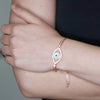 Rose Gold Crystal Evil Eye Bracelet