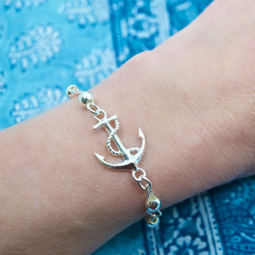 Sailor Anchor .925 Silver Bracelet from Taxco, Mexico