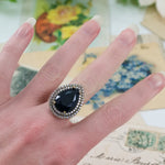 Ottoman-Inspired Sapphire Crystal Statement Ring - Size 7.5