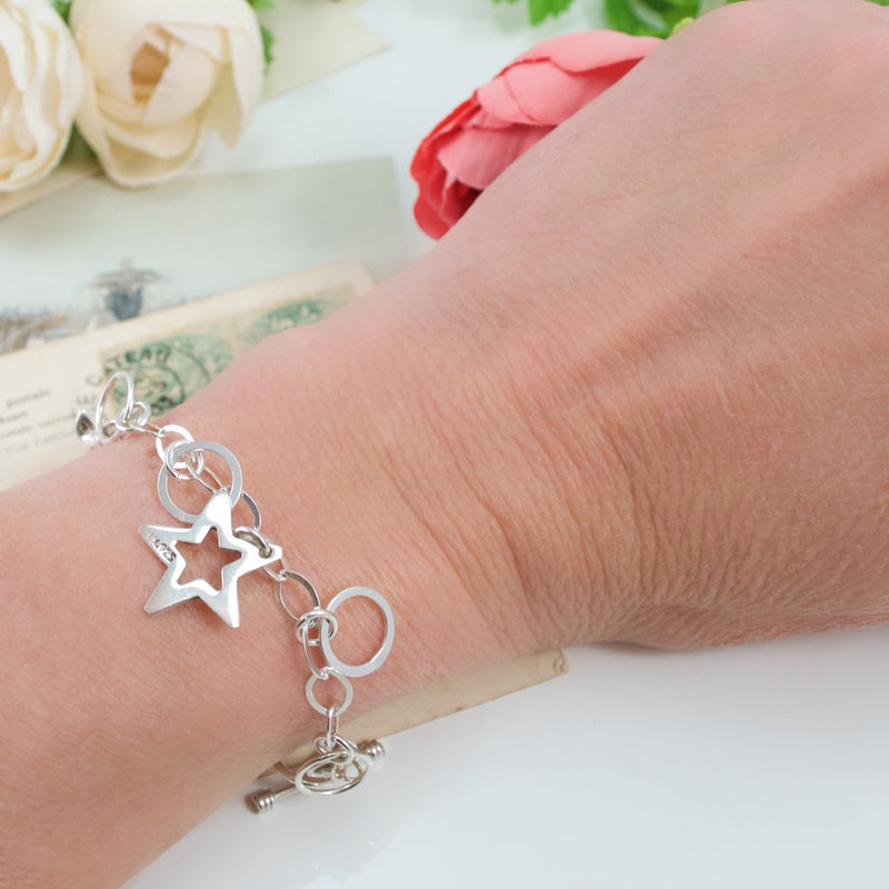 Silver Star Charm Bracelet from Taxco, Mexico