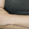 Cubic Zirconia Cross and Pearl Bracelet