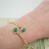 Turquoise and Bronze Open Bangle