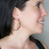Elegant Amazonite and Swarovski Crystal Hoop Earrings by Satellite Paris