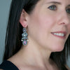 Frida Kahlo Silver Filigree "Jardin" Earrings from Oaxaca - Sparkling Crystals