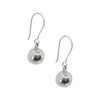 Spherical Solid Silver Drop Earrings from Taxco, Mexico