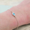 Mother of Pearl Evil Eye SilverBracelet