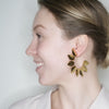 Golden Leaf Hoop Earrings