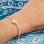 Evil Eye Gold Plated Sterling Silver Tennis Bracelet